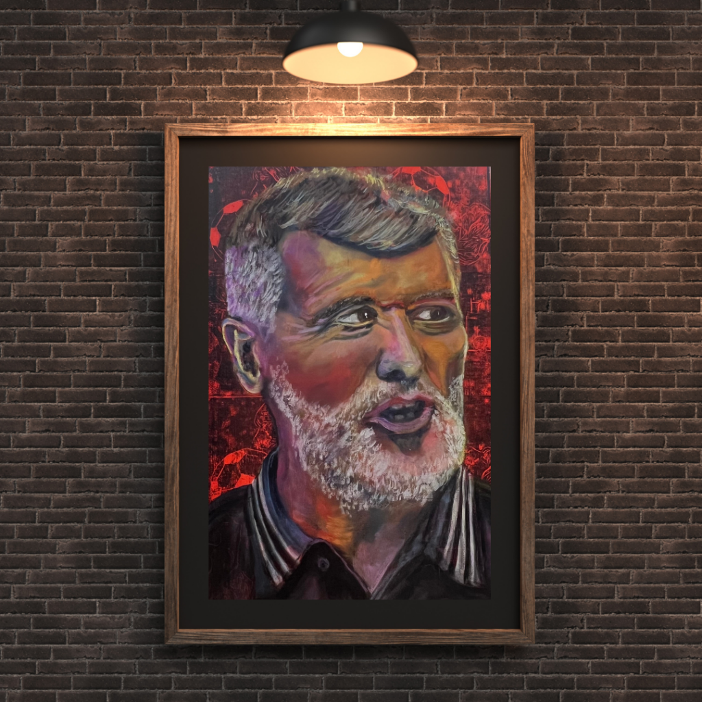 Roy Keane, Painting, Mixed=Media, Portrait Painting
